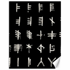 Ogham Rune Set Complete Inverted Canvas 12  X 16  by WetdryvacsLair