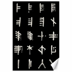 Ogham Rune Set Complete Inverted Canvas 24  X 36  by WetdryvacsLair