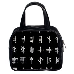 Ogham Rune Set Complete Inverted Classic Handbag (two Sides) by WetdryvacsLair