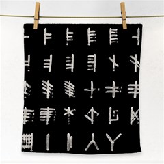 Ogham Rune Set Complete Inverted Face Towel