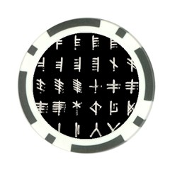 Ogham Rune Set Complete Inverted Poker Chip Card Guard (10 Pack) by WetdryvacsLair