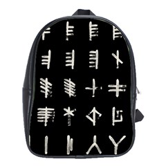 Ogham Rune Set Complete Inverted School Bag (large) by WetdryvacsLair