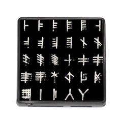 Ogham Rune Set Complete Inverted Memory Card Reader (square 5 Slot) by WetdryvacsLair