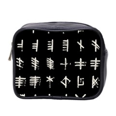 Ogham Rune Set Complete Inverted Mini Toiletries Bag (two Sides) by WetdryvacsLair