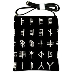 Ogham Rune Set Complete Inverted Shoulder Sling Bag by WetdryvacsLair