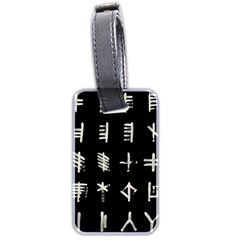 Ogham Rune Set Complete Inverted Luggage Tag (two Sides) by WetdryvacsLair