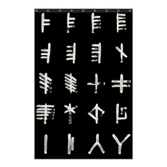 Ogham Rune Set Complete Inverted Shower Curtain 48  X 72  (small)  by WetdryvacsLair