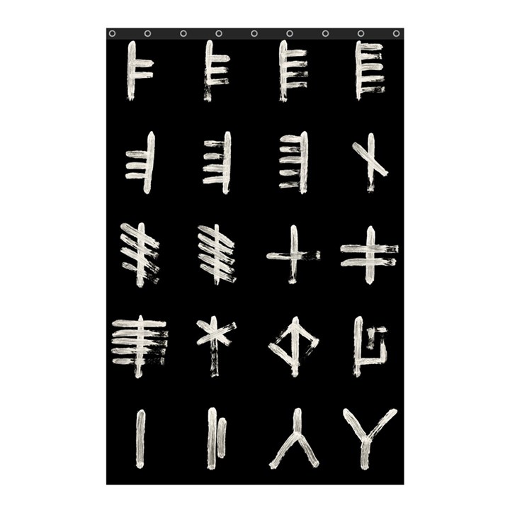 Ogham Rune Set Complete Inverted Shower Curtain 48  x 72  (Small) 