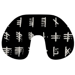 Ogham Rune Set Complete Inverted Travel Neck Pillow