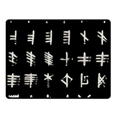 Ogham Rune Set Complete Inverted Double Sided Fleece Blanket (small)  by WetdryvacsLair