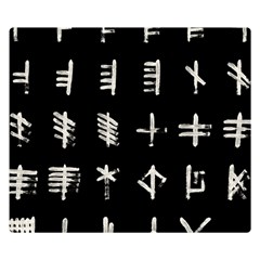 Ogham Rune Set Complete Inverted Double Sided Flano Blanket (small)  by WetdryvacsLair