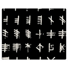 Ogham Rune Set Complete Inverted Double Sided Flano Blanket (medium)  by WetdryvacsLair