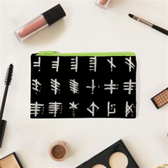 Ogham Rune Set Complete Inverted Cosmetic Bag (xs) by WetdryvacsLair