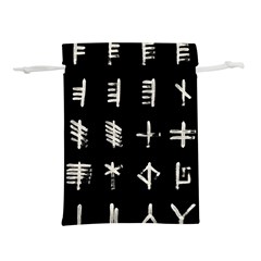 Ogham Rune Set Complete Inverted Lightweight Drawstring Pouch (m) by WetdryvacsLair