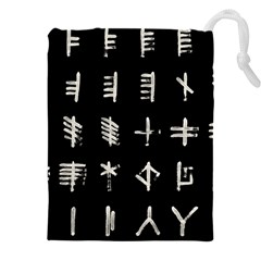 Ogham Rune Set Complete Inverted Drawstring Pouch (4xl) by WetdryvacsLair