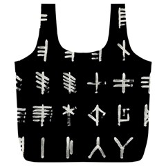 Ogham Rune Set Complete Inverted Full Print Recycle Bag (xxl) by WetdryvacsLair