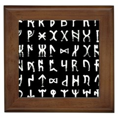 Macromannic Runes Collected Inverted Framed Tile by WetdryvacsLair