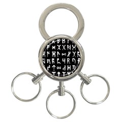 Macromannic Runes Collected Inverted 3-ring Key Chain