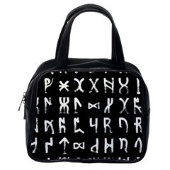 Macromannic Runes Collected Inverted Classic Handbag (one Side) by WetdryvacsLair