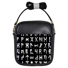 Macromannic Runes Collected Inverted Girls Sling Bag by WetdryvacsLair