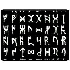 Macromannic Runes Collected Inverted Fleece Blanket (large)  by WetdryvacsLair