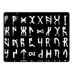 Macromannic Runes Collected Inverted Double Sided Fleece Blanket (small)  by WetdryvacsLair