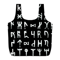 Macromannic Runes Collected Inverted Full Print Recycle Bag (l)