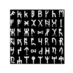 Macromannic Runes Collected Inverted Small Satin Scarf (square) by WetdryvacsLair