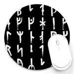 Medieval Runes Collected Inverted Complete Round Mousepads Front