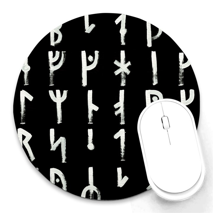 Medieval Runes Collected Inverted Complete Round Mousepads