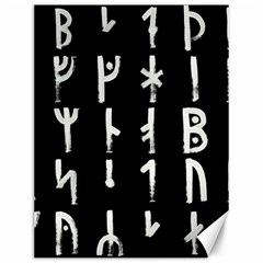 Medieval Runes Collected Inverted Complete Canvas 12  X 16  by WetdryvacsLair