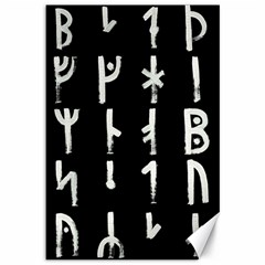 Medieval Runes Collected Inverted Complete Canvas 12  X 18  by WetdryvacsLair