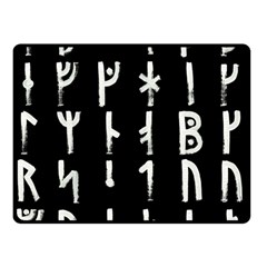 Medieval Runes Collected Inverted Complete Double Sided Fleece Blanket (small)  by WetdryvacsLair