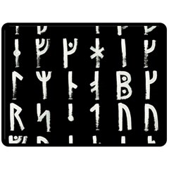 Medieval Runes Collected Inverted Complete Double Sided Fleece Blanket (large)  by WetdryvacsLair