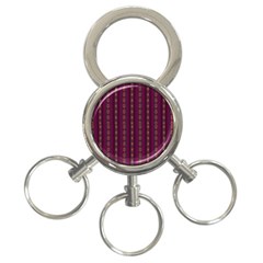 Maroon Sprinkles 3-ring Key Chain