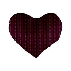 Maroon Sprinkles Standard 16  Premium Flano Heart Shape Cushions by Sparkle