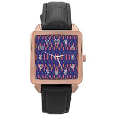 Sunrise Wine Rose Gold Leather Watch  by Sparkle