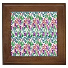 Rainbow Leafs Framed Tile by Sparkle