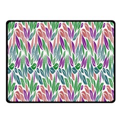 Rainbow Leafs Fleece Blanket (small) by Sparkle