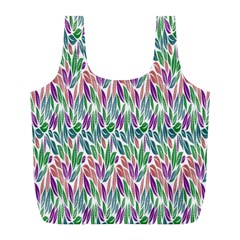 Rainbow Leafs Full Print Recycle Bag (l) by Sparkle