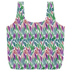 Rainbow Leafs Full Print Recycle Bag (xl) by Sparkle