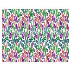 Rainbow Leafs Double Sided Flano Blanket (medium)  by Sparkle