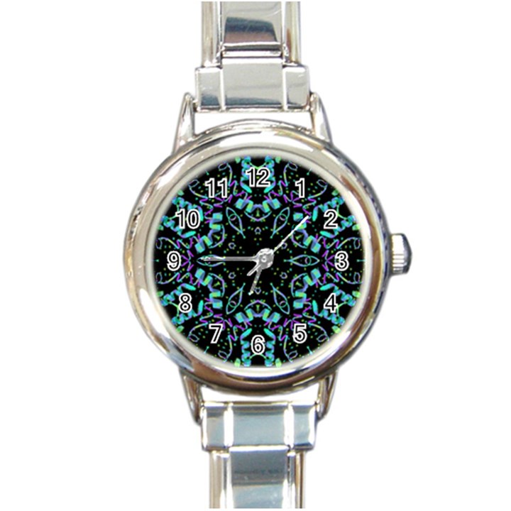 Kolodo Blue Cheer Round Italian Charm Watch