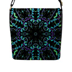 Kolodo Blue Cheer Flap Closure Messenger Bag (l) by Sparkle