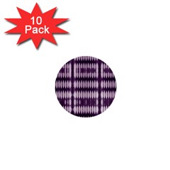 Purple Tigress 1  Mini Buttons (10 Pack)  by Sparkle