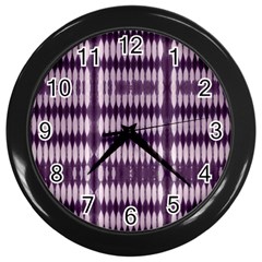 Purple Tigress Wall Clock (black) by Sparkle