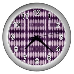 Purple Tigress Wall Clock (silver) by Sparkle