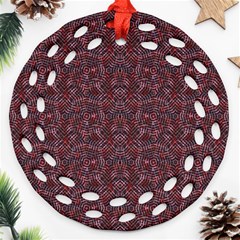 Star Lines Round Filigree Ornament (two Sides) by Sparkle