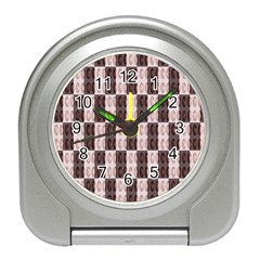 Rosegold Beads Chessboard Travel Alarm Clock by Sparkle