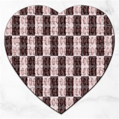 Rosegold Beads Chessboard Jigsaw Puzzle (heart) by Sparkle